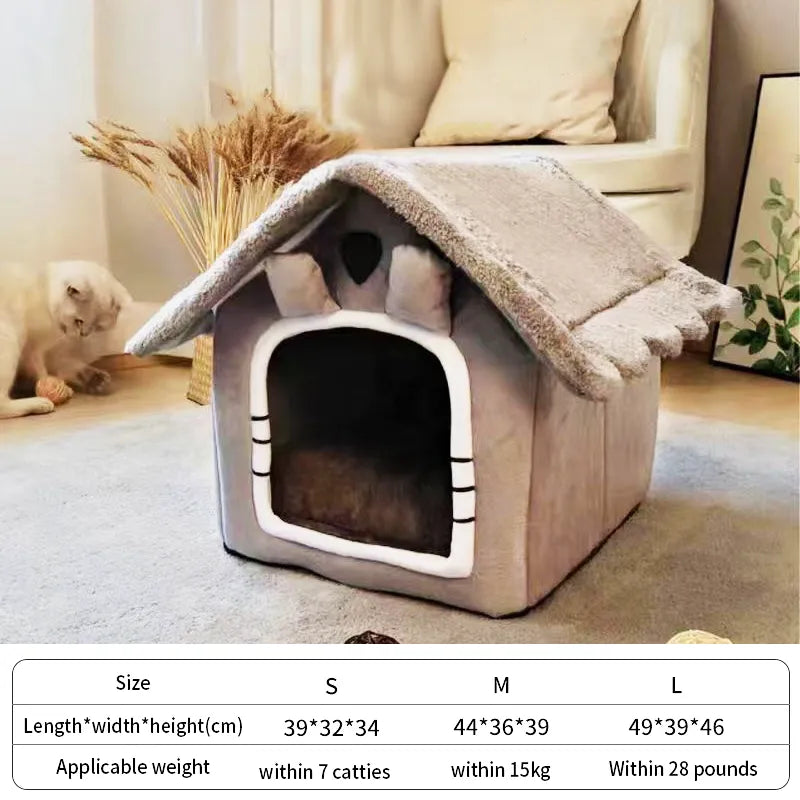 Foldable Pet Sleeping Bed House