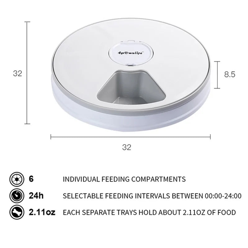 Automatic 6-Meal Pet Feeder